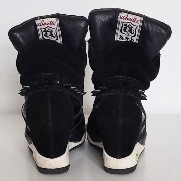 ASH black and neon wedge sneakers - Picture 5 of 6